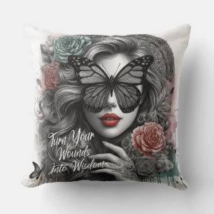 Female Daily Affirmation Throw Pillow