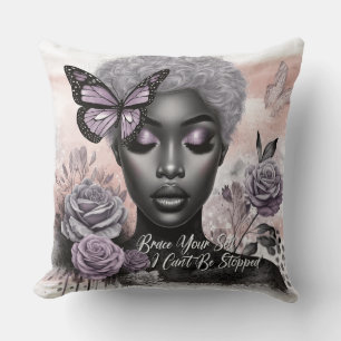 Female Daily Affirmation Throw Pillow