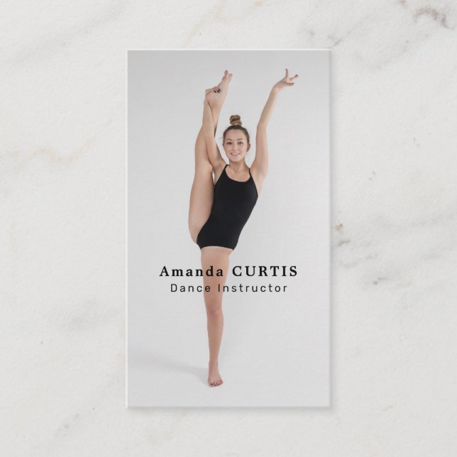 Female Dancer, Dancing Instructor, Dancer Business Card (Front)