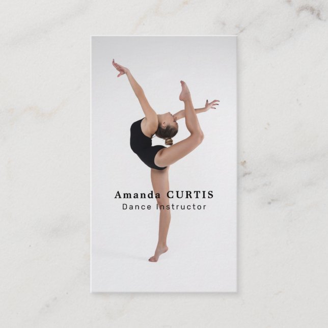 Female Dancer, Dancing Instructor, Dancer Business Card (Front)