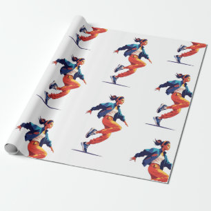 Female Dancer Hip Hop Thunder_Cove Wrapping Paper