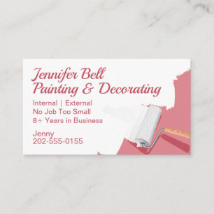 Female Decorator Painter Business Card