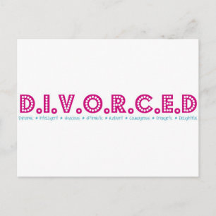 Female Definition of Divorce Postcard