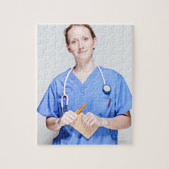 Female Doctor in Scrubs Jigsaw Puzzle (Vertical)