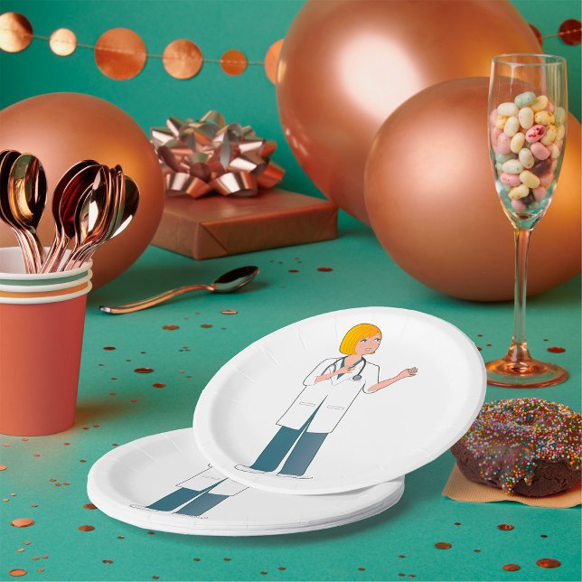 Female Doctor Paper Plate (Creator Uploaded)