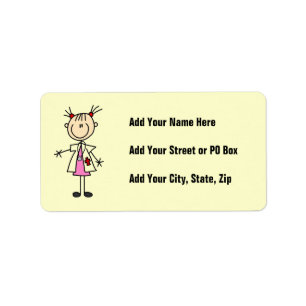 Female Doctor Stick Figure Label