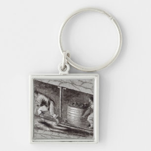 Female Drawer in a Coal-Pit at Little Bolton Keychain