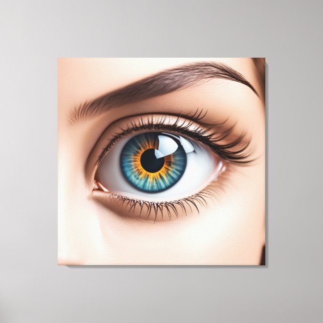 Female eye macro canvas print (Front)