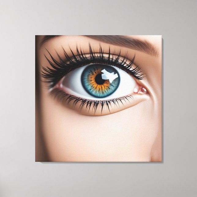 Female eye macro canvas print (Front)