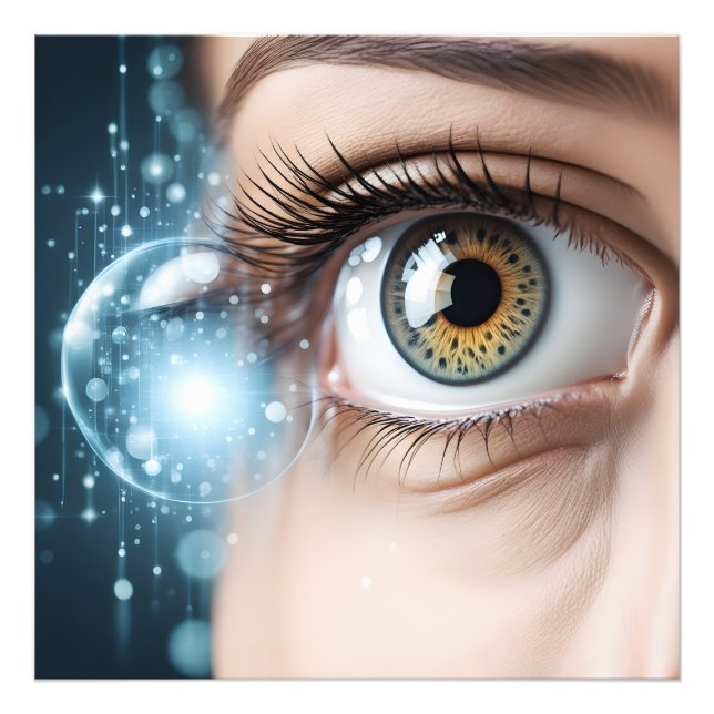 Female eye macro photo print (Front)