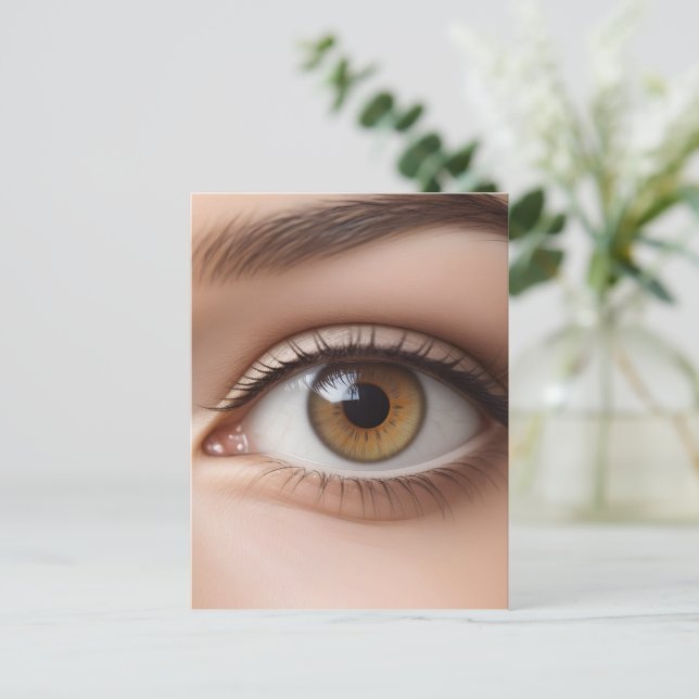 Female eye macro postcard (Standing Front)
