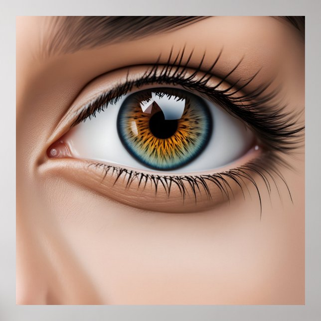 Female eye macro poster (Front)