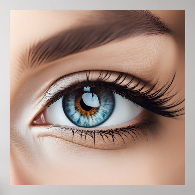 Female eye macro poster (Front)