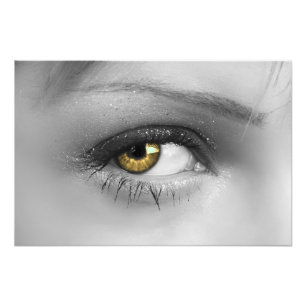 Female eye photo print