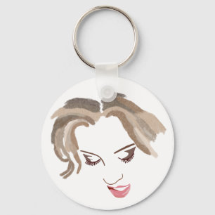 Female Face #2 Keychain