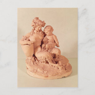 Female faun with her child postcard