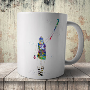 Female Field Hockey Player Coffee Mug