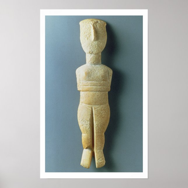 Female figurine, early Cycladic, c.2800-2300 BC (m Poster (Front)