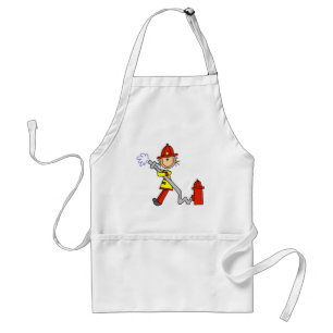 Female Firefighter With Hose T-shirts and Gifts Standard Apron