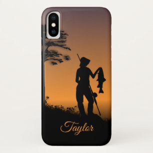 Female Fisherman Custom Text Case-Mate iPhone Case
