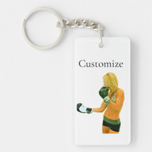 Female Fitness Model boxing Thunder_Cove Keychain