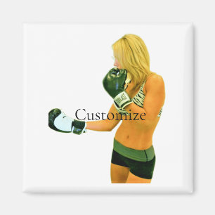 Female Fitness Model boxing Thunder_Cove Magnet