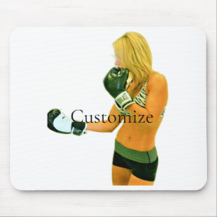 Female Fitness Model boxing Thunder_Cove Mouse Pad