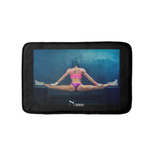 Female Fitness Model Split Thunder_Cove Bath Mat
