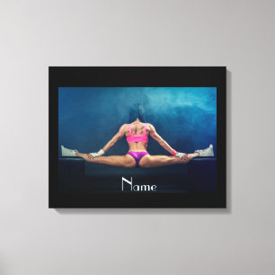 Female Fitness Model Split Thunder_Cove   Canvas Print