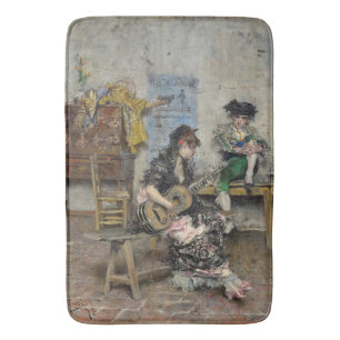 Female Flamenco Guitar Player (Spanish Guitarist) Bath Mat