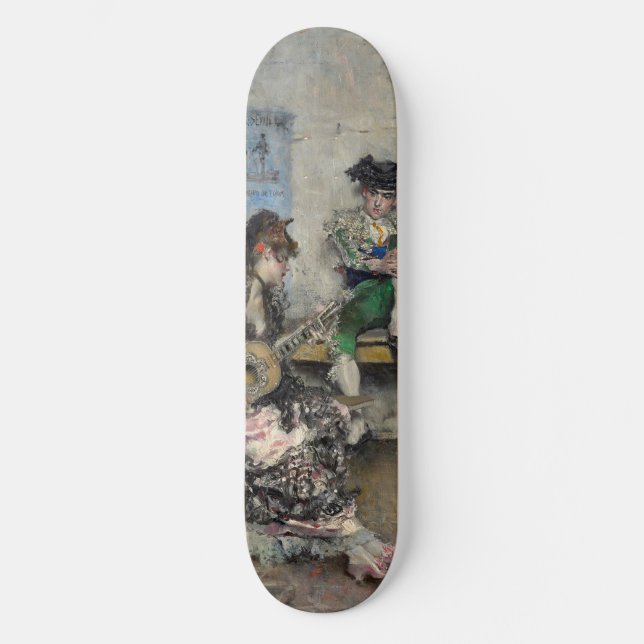 Female Flamenco Guitar Player (Spanish Guitarist) Skateboard (Front)