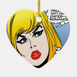 female-freedom ceramic ornament