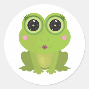 Female Frog   Classic Round Sticker