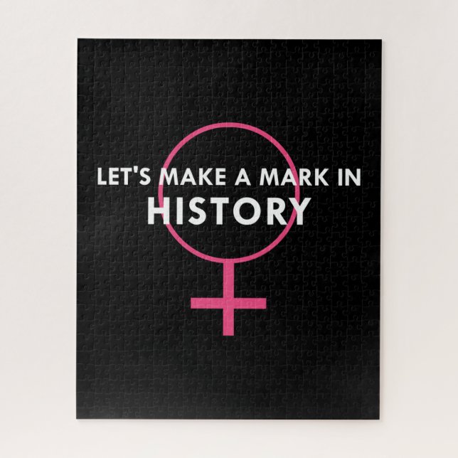 Female Gender Sign - Mark in History Quote Jigsaw Puzzle (Vertical)