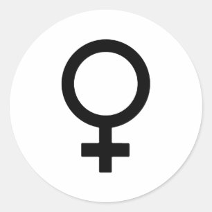Female Gender Symbol Classic Round Sticker