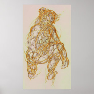 Female gesture drawing poster