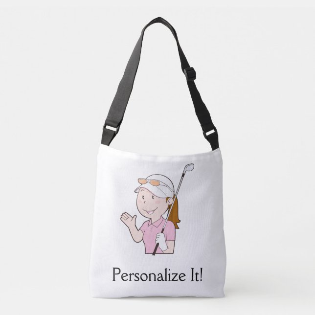 Female Golfer Crossbody Bag (Front)