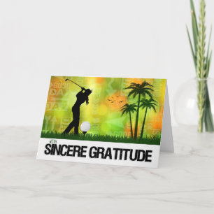 Female Golfer Golf Sports Theme Thank You Card
