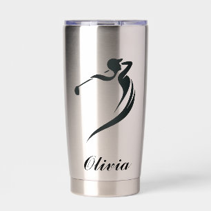 Female Golfer Personalized Insulated Tumbler