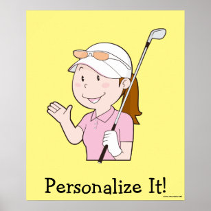 Female Golfer Poster