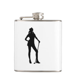 Female Golfer Sport Hip Flask