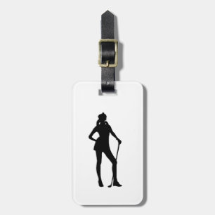 Female Golfer Sport Luggage Tag