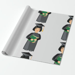 Female Graduate Wrapping Paper