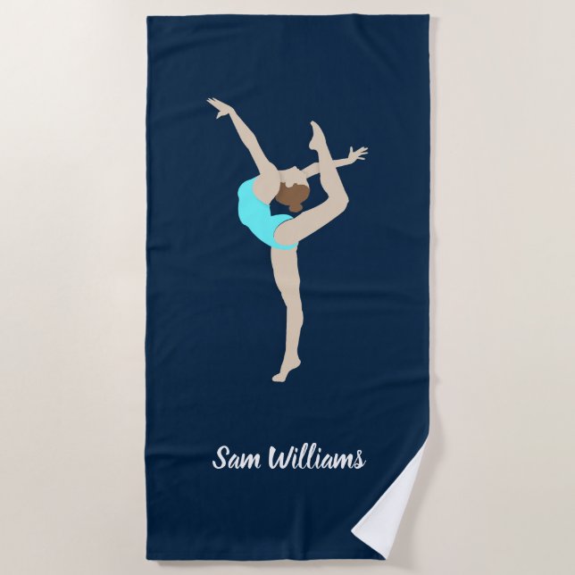 Female Gymnast Beach Towel (Front)