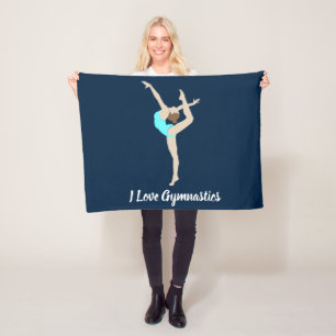 Female Gymnast Fleece Blanket