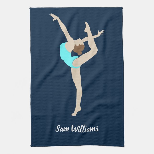 Female Gymnast Kitchen Towel (Vertical)