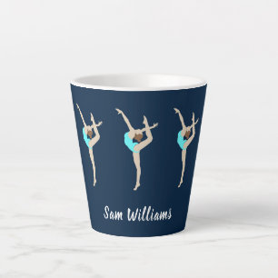Female Gymnast Latte Mug