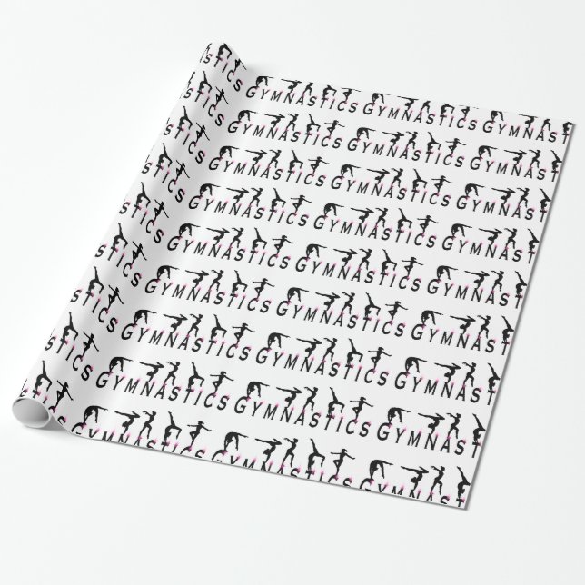 Female Gymnastics Wrapping Paper (Unrolled)