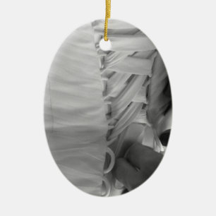 Female hand lacing up wedding dress back ceramic ornament