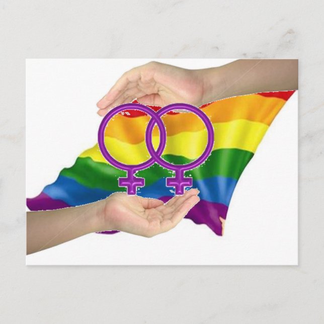 Female Hands and Symbols Postcard (Front)